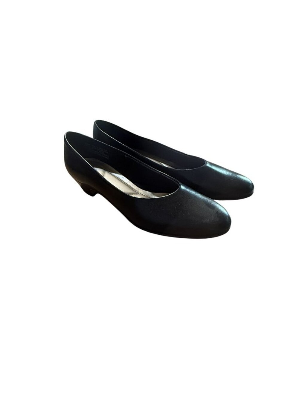 Hush Puppy Soft Style Black Low Heel Slip-On Dress Shoes Womens Size 8.5 Classic